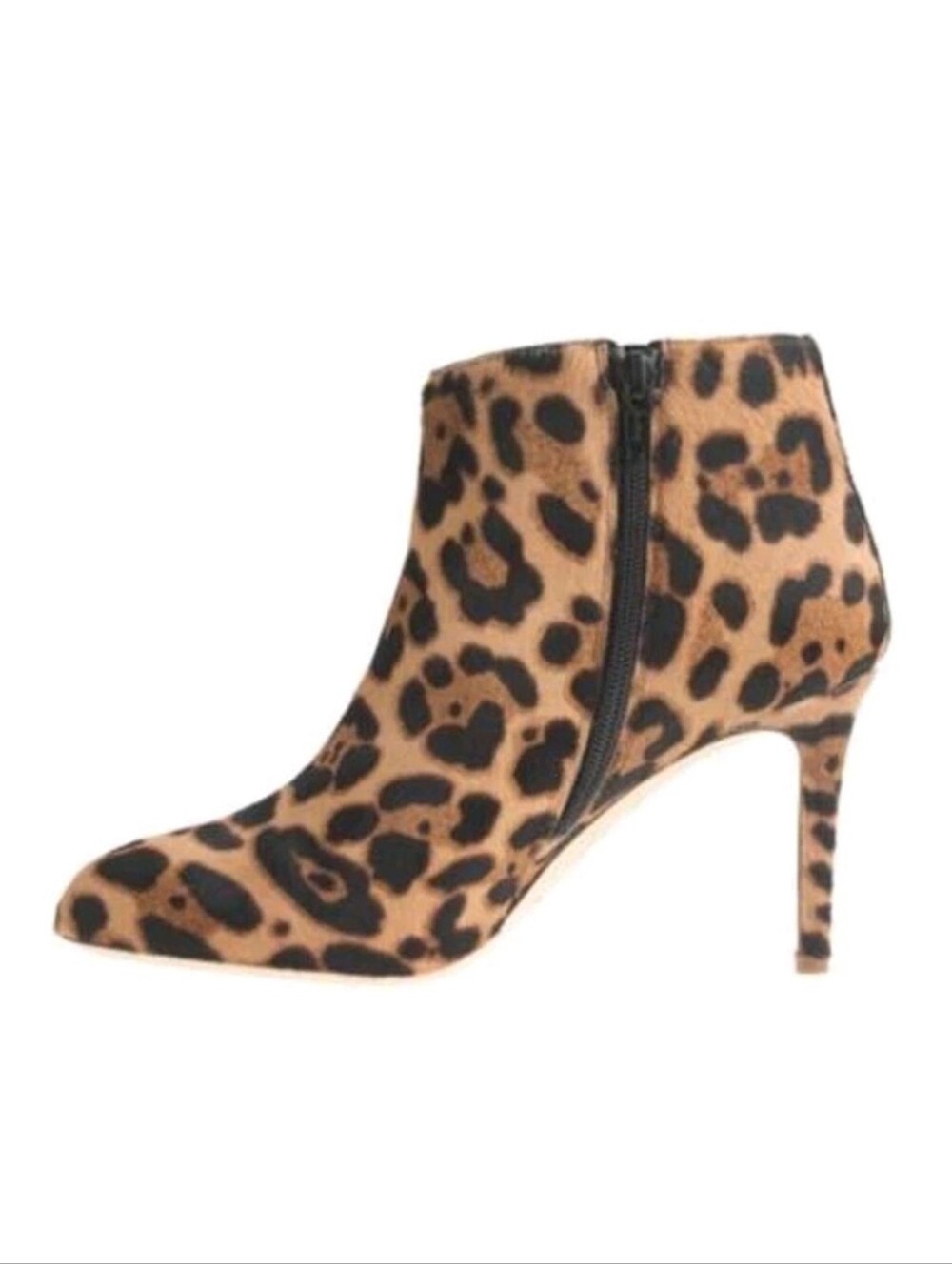 J.CREW Collection METROPOLITAN Leopard Calf Hair ANKLE booties Heels SIZE 6.5